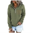 thumbnail image 1 of Women's Hoodies and Sweatshirts Long Sleeve Casual Zipper Pullover Clothes with Pocket, 1 of 6