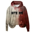 thumbnail image 1 of Women's Hoodies with Letter Prints for Splatter Hooded Sweatshirt for Casual Wear and Exciting Celebrations, 1 of 4