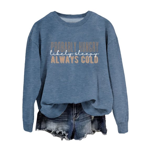 Women's Hoodless Sweatshirt Canadian Maple Leaf Print Round Neck Long Sleeve Casual Hoodie for Stylish Comfort