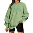 thumbnail image 1 of Women's Hoodless Sweatshirt Ladies Mom Sweatshirt Mom Embroidered Round Neck Long Sleeve Funny Mom Letter Print Pullover Top, 1 of 4