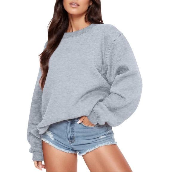 Women's Hoodless Sweatshirt Long Sleeve O Neck T-Shirt Top Comfortable Casual Soft Stretch Daily Home Outdoor Workout Wear
