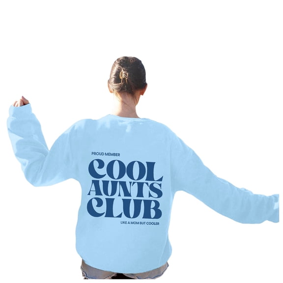 Women's Hoodless Sweatshirt Women Fashion Print Crewneck Loose Casual Long Sleeve Pullover Tops