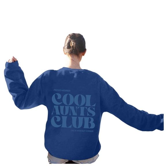 Women's Hoodless Sweatshirt Women Fashion Print Crewneck Loose Casual Long Sleeve Pullover Tops