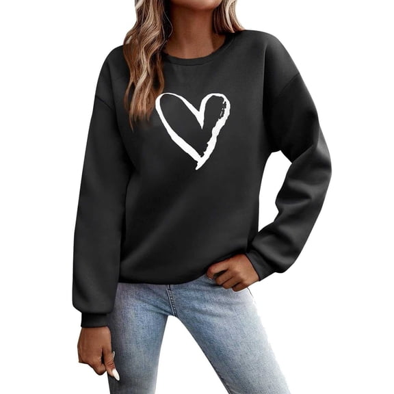 Women's Hoodless Sweatshirt Women'S Fall Sweatshirt Without Hood Letter Print Long Sleeve Crew Collar Jumper Winter Women'S Letter Print Loose C