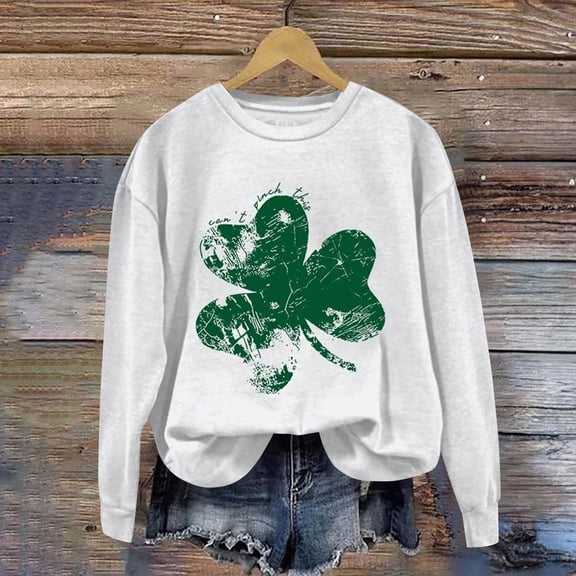 Women's Hoodless Sweatshirt Women'S Printed Fashionable Casual Round Neck Long Sleeved Hoodie, Women's Hoodless Sweatshirt