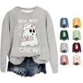 thumbnail image 1 of Women's Hoodless Sweatshirt for Women Lightweight Halloween Crew Neck Top for Seasonal Comfort and Cozy Wear Light Gray XL, 1 of 4