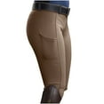 thumbnail image 1 of Women's Horse Riding Pants High Strench Equestrian Breeches Horseback Schooling Tights Side Pockets, 1 of 6