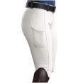 thumbnail image 1 of Women's Horse Riding Pants Knee-Patch Equestrian Breeches Horseback Schooling Tights Zipper Pockets, 1 of 5