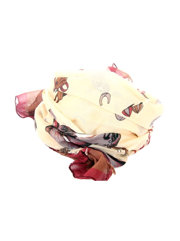 Women's Horses Inspired Polyester Scarf Brown Scarf Wrap 40 x 72 inches