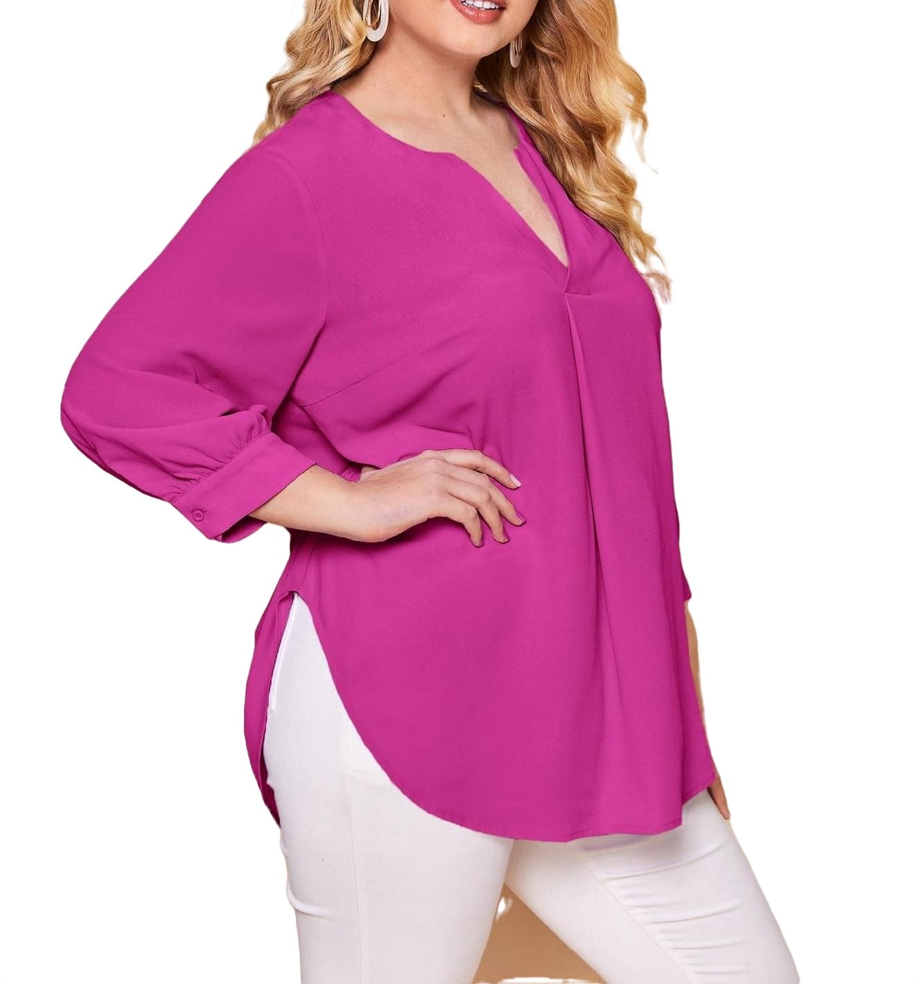pink blouse plus