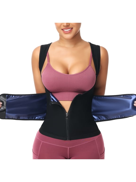 Women's Hot Sauna Workout Waist Trainer Vest Corset Trimmer Belt Sweat Slimming Body Shaper