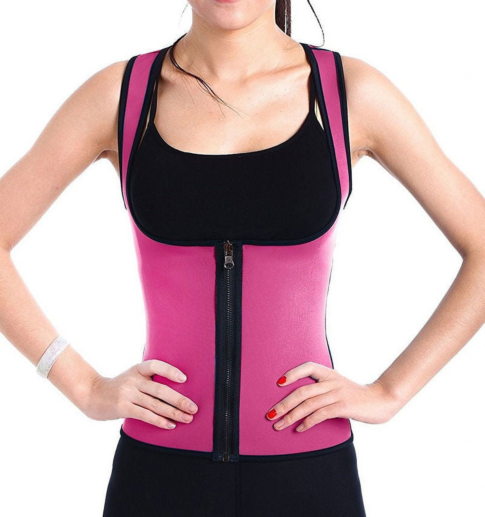 Women s Hot Thermal Sweat Neoprene Slimming Body Shaping Shirt U Vest With Zipper Suana Weight Loss Vest Medium