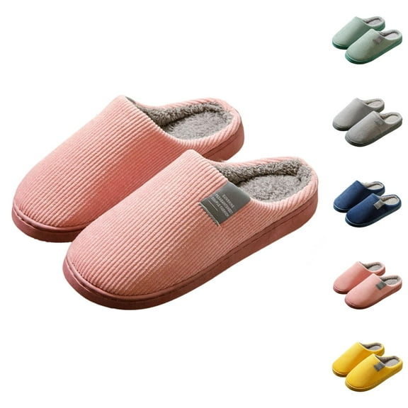 Women's House Slippers Fuzzy Plush Slippers Cozy Indoor Footwear for Home Use Soft Warm Shoes for Autumn and Winter Comfortable Couples Home Shoes