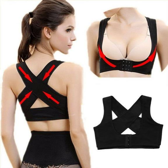 Women's Hunchback Posture Shape Corrector, With Push Up Bra Chest Support small