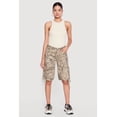 thumbnail image 1 of Women's Hunter Camo Drawstring Hem Cargo Bermuda Shorts, 1 of 4