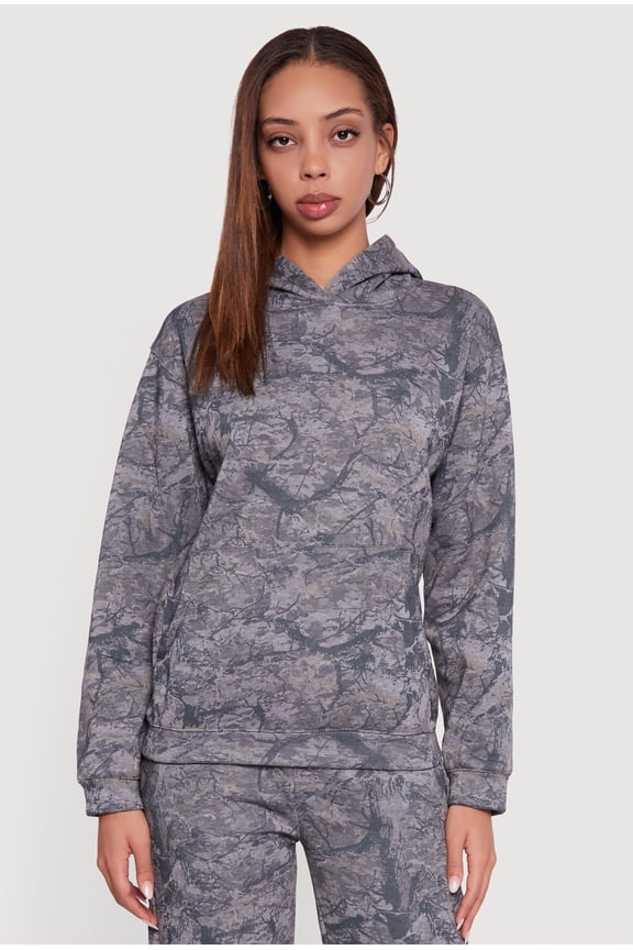 Women's Hunter Camo Fleece Pullover Hoodie