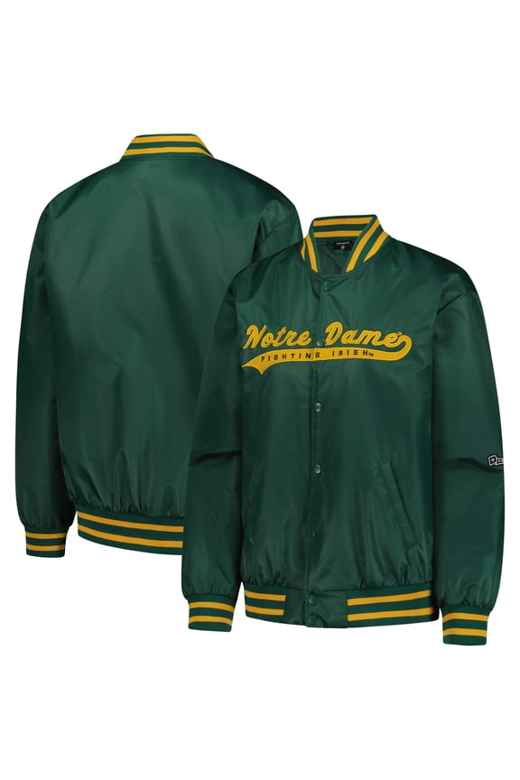 Women's Hype and Vice Green Notre Dame Fighting Irish A-Game Varsity Full-Snap Jacket