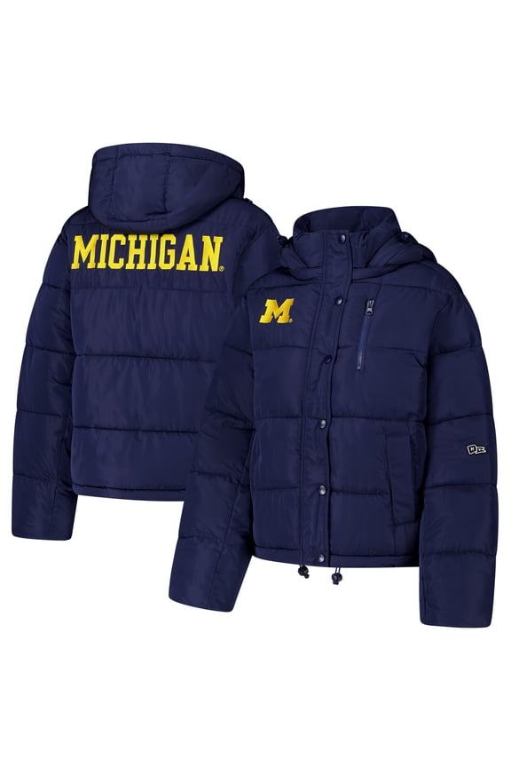 Women's Hype and Vice Navy Michigan Wolverines Puffer Jacket