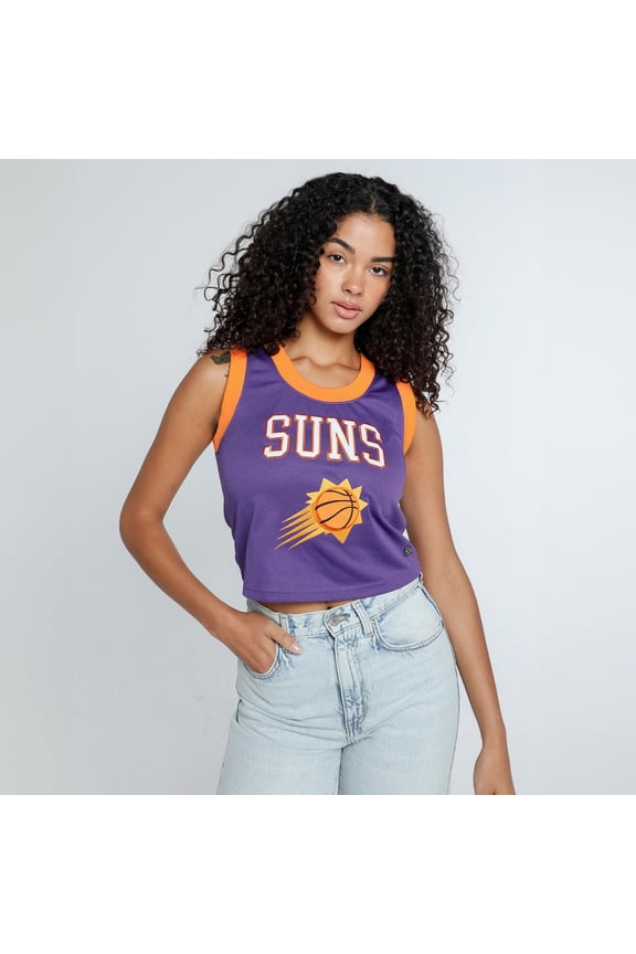 Women's Hype and Vice Purple Phoenix Suns Cropped Basketball Scoop Neck Tank Top