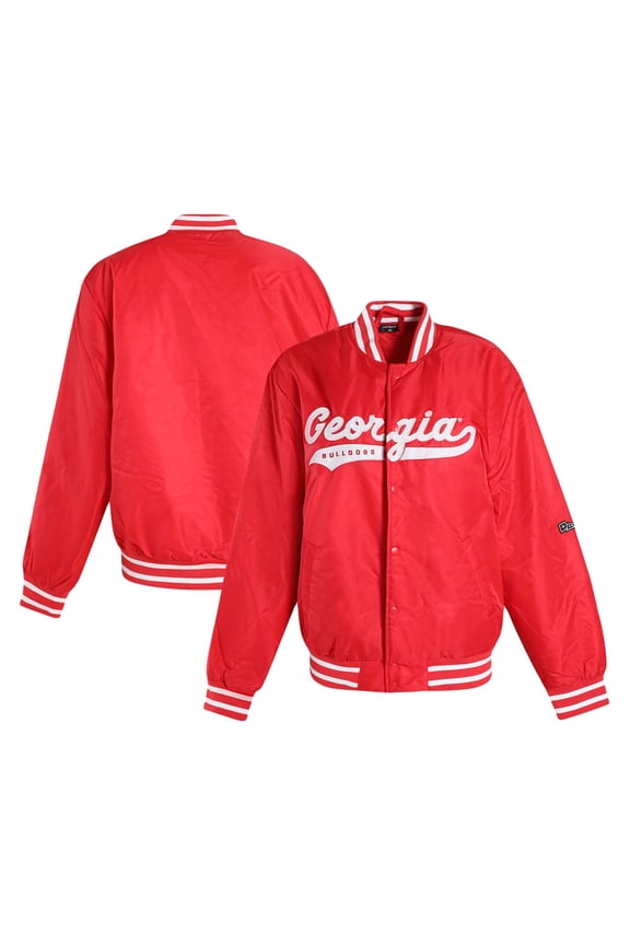 Women's Hype and Vice Red Georgia Bulldogs A-Game Varsity Full-Snap Jacket