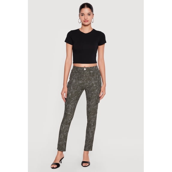 Women's Hyper Stretch High Waisted Pull On Cargo Pants