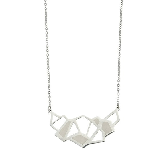 Women's Hypoallergenic Stainless Steel Geo Cutout 16" Necklace By Howard's