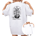 thumbnail image 1 of Women's I Am The Rock Sword Rose Graphic T Shirt Inspirational Quote Faith Print Breathable Short Sleeve Round Neck Top White S-5XL, 1 of 5