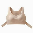 thumbnail image 1 of Women's I-Back Invisible Correction Bra Front Button Lifting Gathering Sagging Correction Bra No Riding Up Ultra Comfort Soft T-Shirt Bras One Piece Seamless Bra, 1 of 7