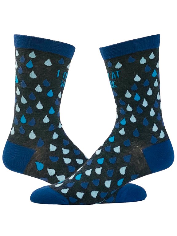Women's I Cry At Work Socks Funny Emotional Office Humor Novelty Footwear