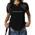 thumbnail image 1 of Women's "I Have Friends Everywhere" Graphic Breathable T Shirt Casual Short Sleeve Round Neck Top Black S-5XL, 1 of 5