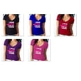thumbnail image 1 of Women's I Wear Pink For My Friend Printed V-neck Tshirt Short Sleeve Vneck T-Shirt Soft and Comfy Shirt, Lightweight Shirt Royal Blue Tee Large, 1 of 3