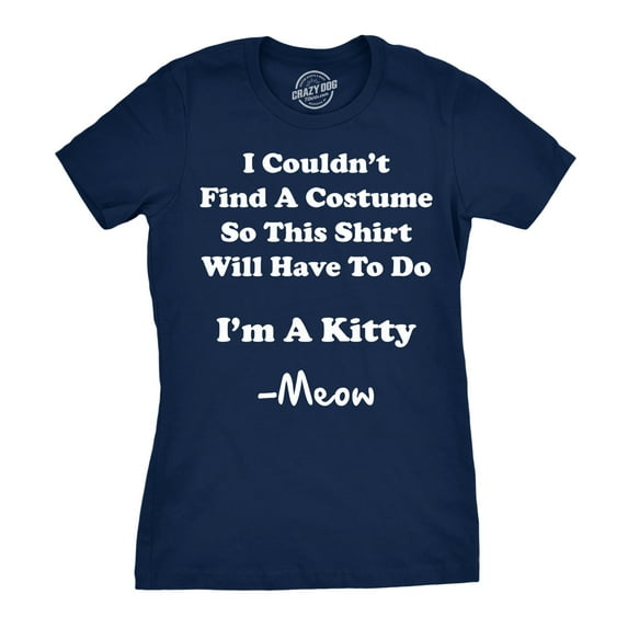 Women's I'm A Kitty Meow Halloween Costume T Shirt Funny Cat Shirt for Women Womens Graphic Tees