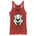 thumbnail image 1 of Women's ICEE Bear Big Smile Racerback Tank Top Red Heather X Small, 1 of 4