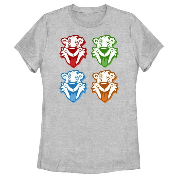 Women's ICEE Bear Colorful Faces  Graphic Tee Athletic Heather Medium