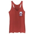 thumbnail image 1 of Women's ICEE Peekaboo Bear  Racerback Tank Top Red Heather 2X Large, 1 of 4