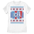 thumbnail image 1 of Women's ICEE Retro Ugly Sweater  Graphic Tee White Small, 1 of 4