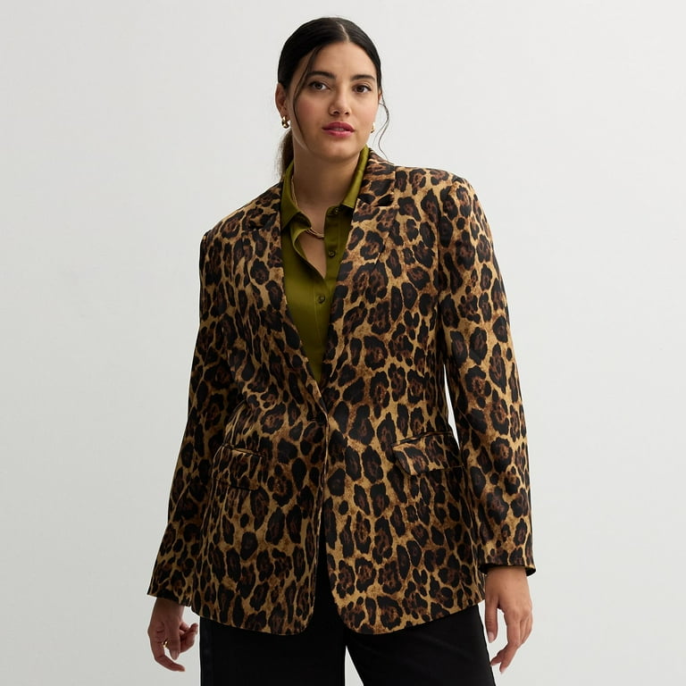 Leopard boyfriend blazer 2025