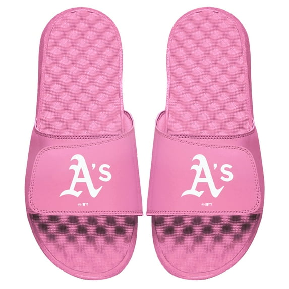 Women's ISlide Pink Athletics Primary Logo Slide Sandals