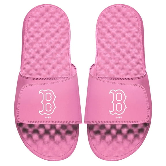 Women's ISlide Pink Boston Red Sox Primary Logo Slide Sandals
