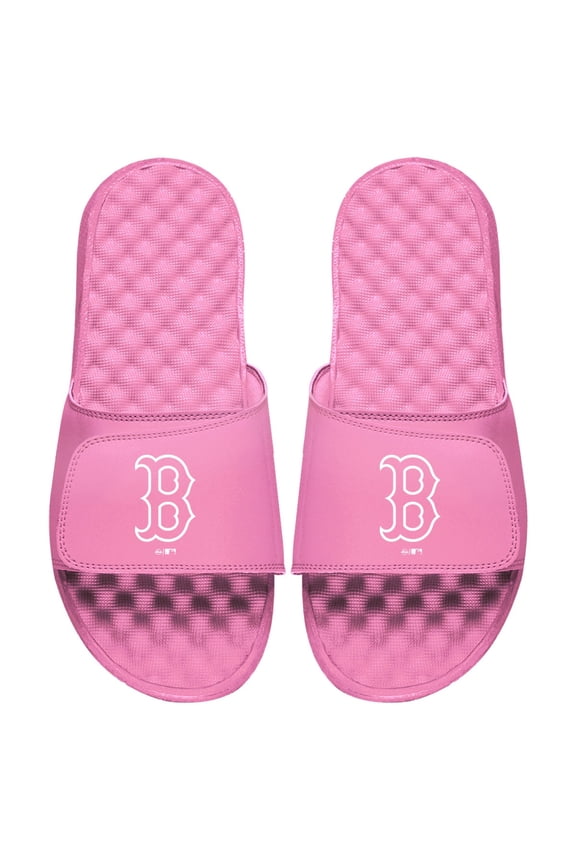 Women's ISlide Pink Boston Red Sox Primary Logo Slide Sandals