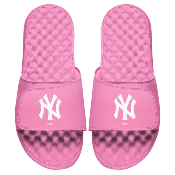 Women's ISlide Pink New York Yankees Primary Logo Slide Sandals