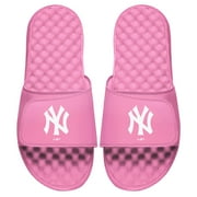 Womens ISlide Pink New York Yankees Primary Logo Slide Sandals