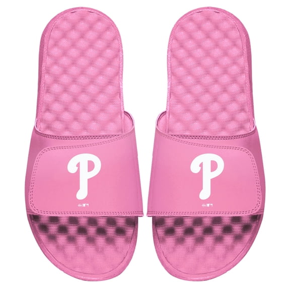 Women's ISlide Pink Philadelphia Phillies Primary Logo Slide Sandals