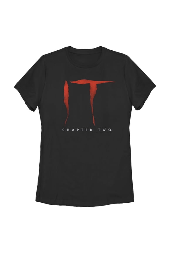 Women's IT Chapter Two Chapter Two Classic Logo Poster Graphic Tee Black Small
