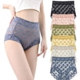 thumbnail image 1 of Women's Ice Lace Belly Tightening Underwear, High Waisted Women's Triangle Pants, Women's Sexy  6-piece Set, 1 of 7