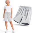 thumbnail image 1 of Women’s Ice Silk Cooling Shorts, High Waist Quick-Dry Stretch Summer Lounge Shorts, 1 of 7