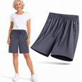 thumbnail image 1 of Women’s Ice Silk Cooling Shorts, High Waist Quick-Dry Stretch Summer Lounge Shorts, 1 of 7