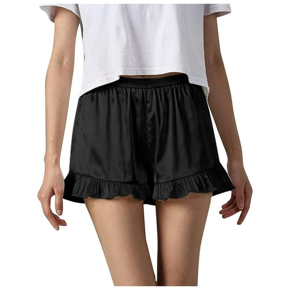 Women's Ice Silk Exposure Summer Thin Can Wear Loose Shorts Pants