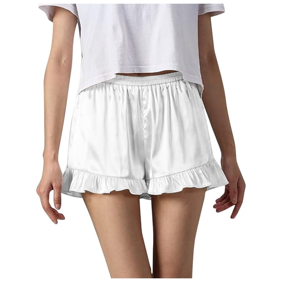 Women's Ice Silk Exposure Summer Thin Can Wear Loose Shorts Pants