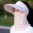 thumbnail image 1 of Women's Ice Silk Large Brim Baseball Cap with Detachable Neck Gaiter, UPF 50+ Sun Protection Empty Top Hat for Outdoor Sports, Running, Fishing and Summer Sun Shield, 1 of 3